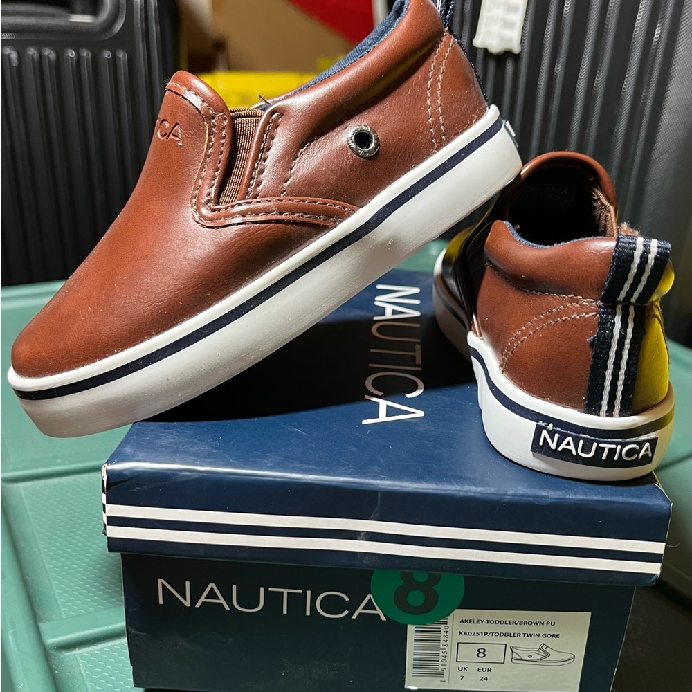 Nautica Kids Brown Slip-On Sneakers